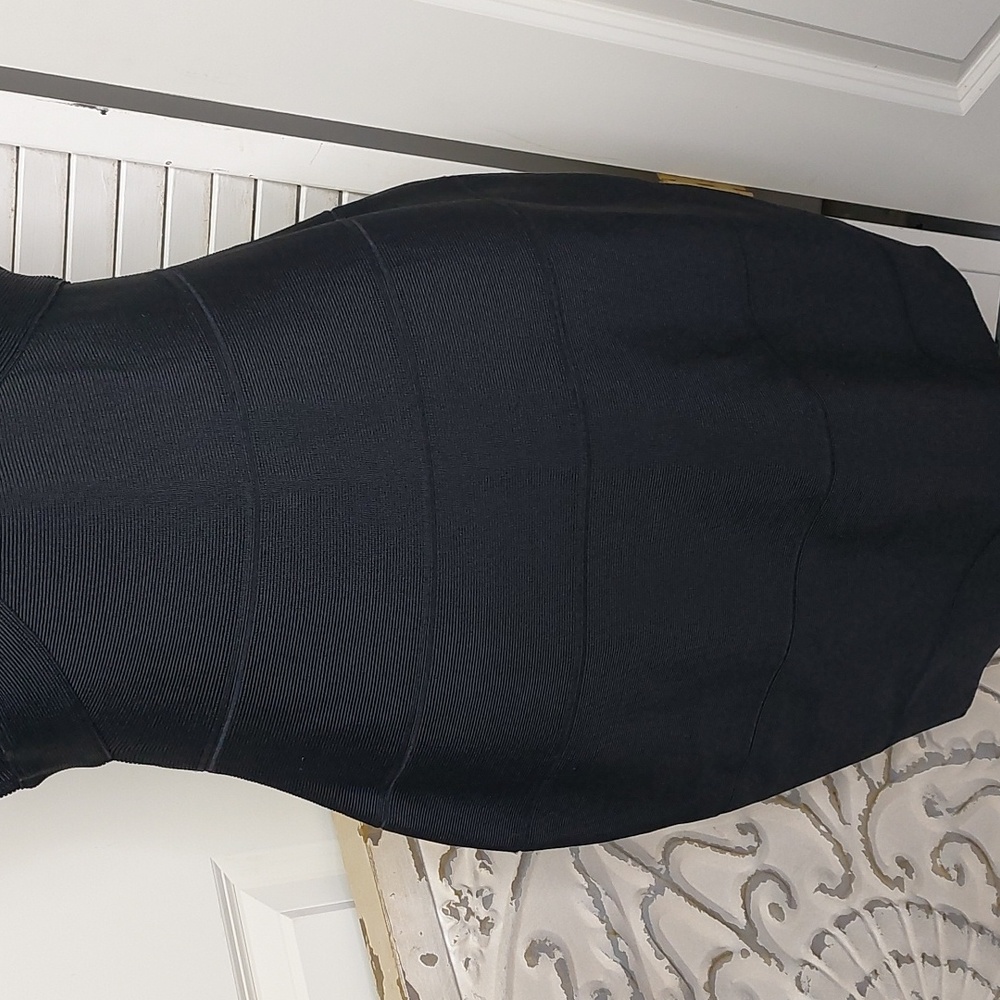 Alex & Eve Black Bodycon Bandage Dress Size 10 - Picture 6 of 10
